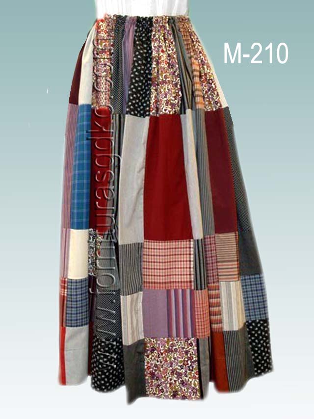 Falda de casera vasca tipo patchwork M210